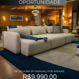 Sofá Retrátil 3,40